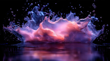 Eye-catching paint splash background in 8k resolution with smooth gradient and vivid color