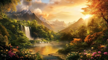 Discover eternal bliss in the garden of eden, a paradise of joy, harmony, and everlasting life.