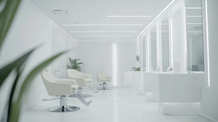 Hair restoration procedure in a sleek, modern beauty clinic. Featuring advanced regrowth treatments and expert care