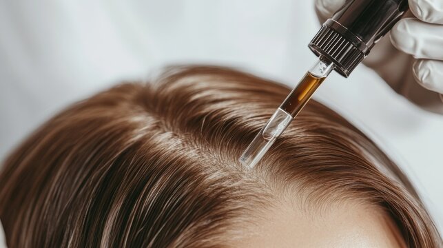 Hair restoration procedure in a stylish wellness clinic. Featuring rejuvenating treatments and expert care