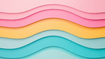 Soft Gradient Waves in Pastel Shades for Abstract Backgrounds