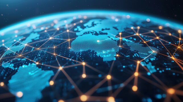 Data Visualization on Worldwide Digital Globe - Free Stock Photo ...