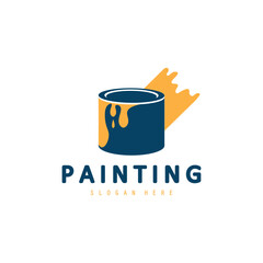Painting logo, Property & Homes business logo design, paint brush logo template