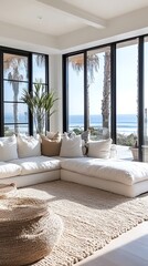 Naklejka premium Modern Coastal Living Room