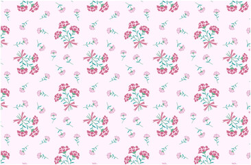 母の日のカーネーションの花束のシームレスパターン