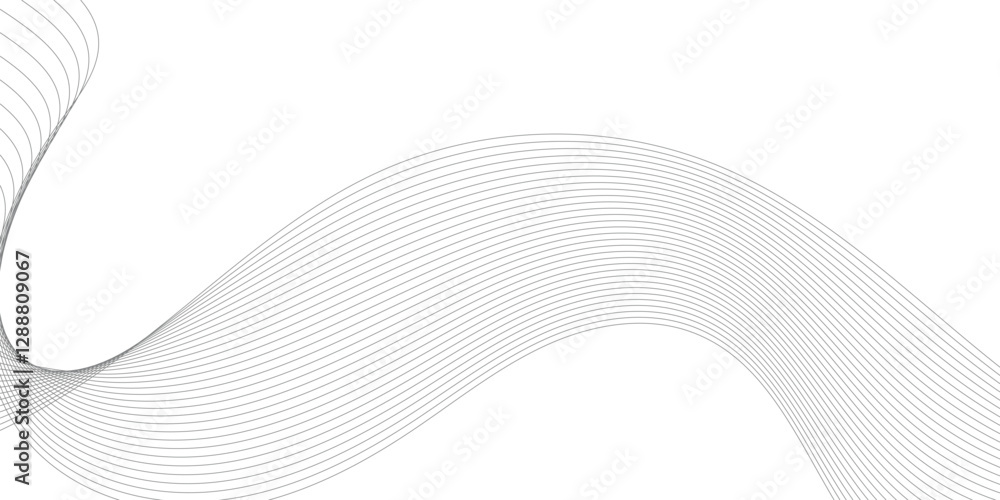 Poster abstract background with business and technology wave line. thin line wavy abstract vector backgroun
