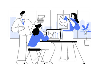 Business objectives isolated cartoon vector illustrations.