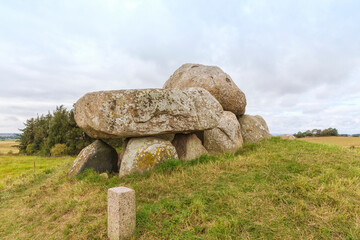 Sømarkedyssen, megalithic tomb on Danish Baltic Sea island of Møn