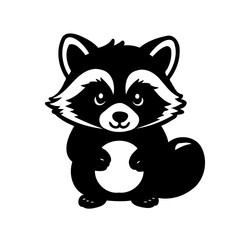 Stylized Raccoon Vector Illustration Design