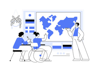 Geography isolated cartoon vector illustrations.