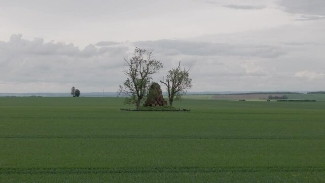 Infantery Prussian 5th Division monument of the franco prussian war in 1870 Gorze near Metz France