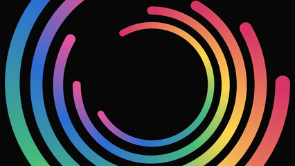 Abstract Background With Gradient Color Spiral Lines Pattern