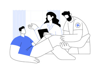Physical therapy isolated cartoon vector illustrations.