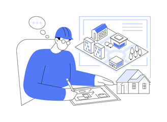 Civil engineering isolated cartoon vector illustrations.