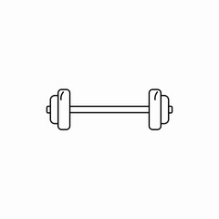 Dumbbell weightlifting icon vector sign