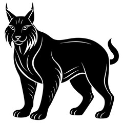Creative Lynx Silhouette Vector Simple & Aesthetic Design.