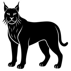 High-Resolution Lynx Silhouette Vector Ready to Use.
