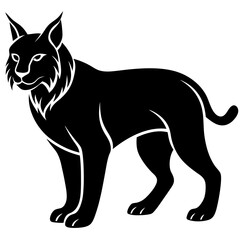 Classic Lynx Silhouette Vector Perfect for Logos & Designs.