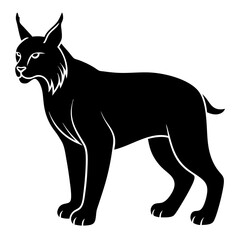 Lynx Silhouette Vector Icon Ideal for Nature & Conservation Projects.