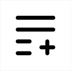 Fototapeta premium add to list vector symbol icon