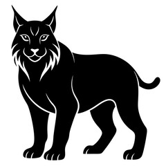 Lynx Silhouette Vector Icon Ideal for Nature & Conservation Projects.