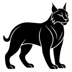 Lynx Silhouette Vector Icon Ideal for Nature & Conservation Projects.
