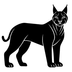 Lynx Silhouette Vector Icon Ideal for Nature & Conservation Projects.