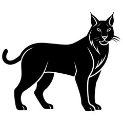 Lynx Silhouette Vector Icon Ideal for Nature & Conservation Projects.