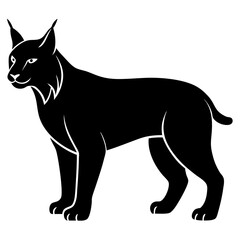 Lynx Silhouette Vector Icon Ideal for Nature & Conservation Projects.