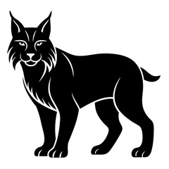 Creative Lynx Silhouette Vector Simple & Aesthetic Design.