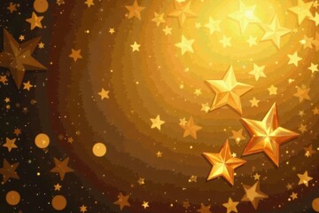 Abstract golden star pattern, seamless vector Xmas background, xmas, celebration, geometric