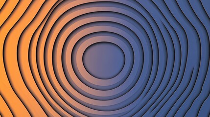 Obraz premium Abstract Circular Patterns with Gradients of Blue and Orange Shades
