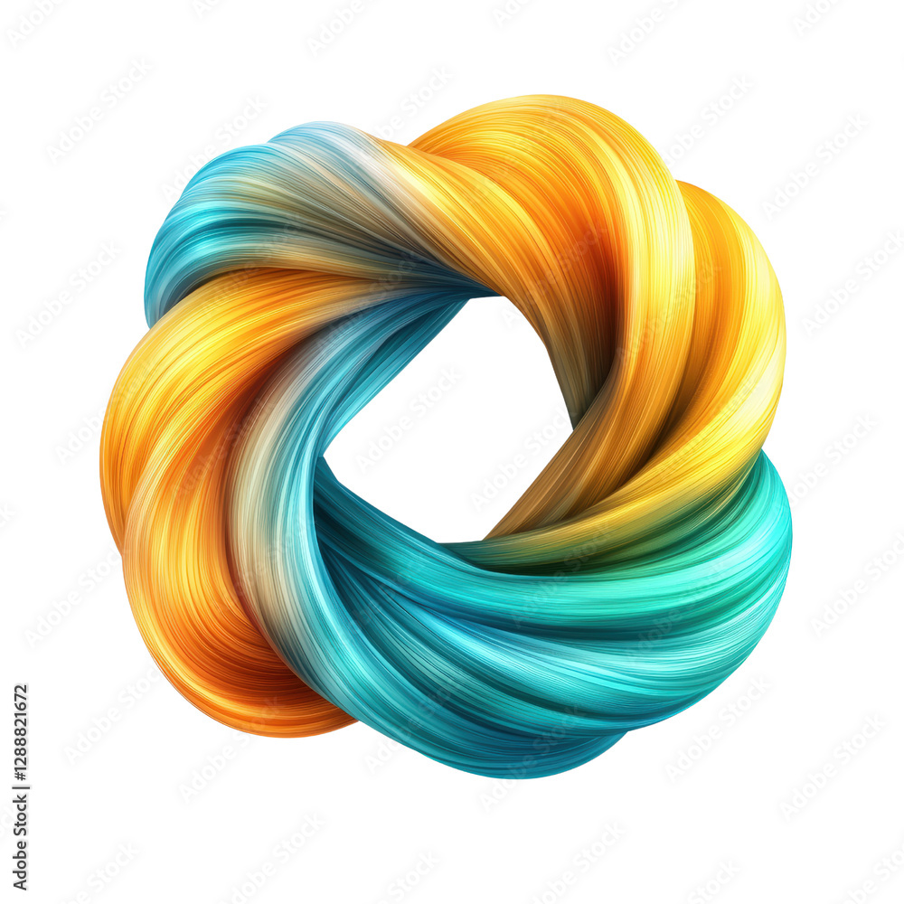Poster colorful swirling abstract design on a black background creating a vibrant visual effect isolated on