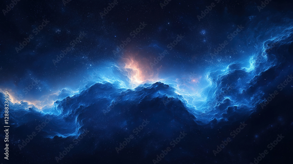 Poster a vibrant marble ink background with colorful blue marble patterns creating a striking abstract desi