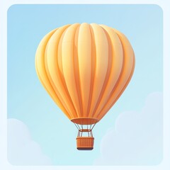 Obraz premium Golden Hot Air Balloon in Sky