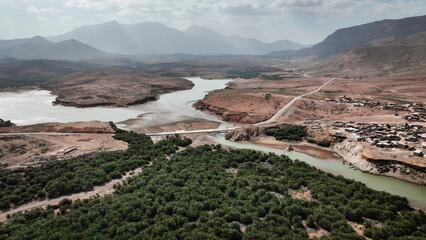 Stunning aerial view of Socotra Island showcasing its diverse landscapes and waterways