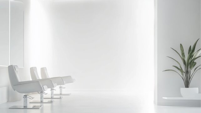 Hair restoration session in a bright, minimalist wellness center. Featuring rejuvenating treatments and natural regrowth solutions