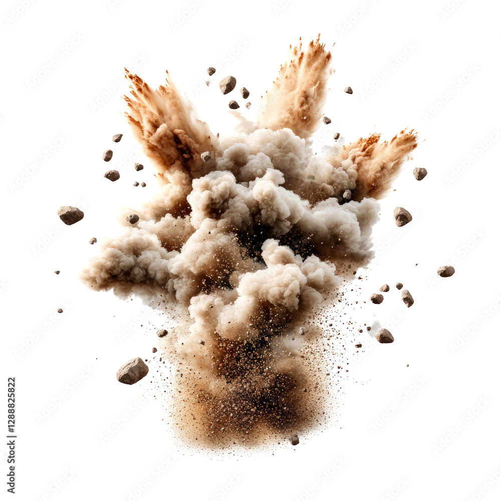 Poster seeds floating in the air against a dark background creating an abstract visual effect isolated on t