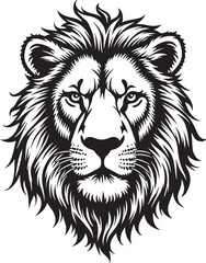 Fototapeta premium Lion Head Vector Logo | Powerful and Roaring King of the Jungle.