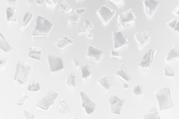 Scattered transparent fragments on Transparent  background.