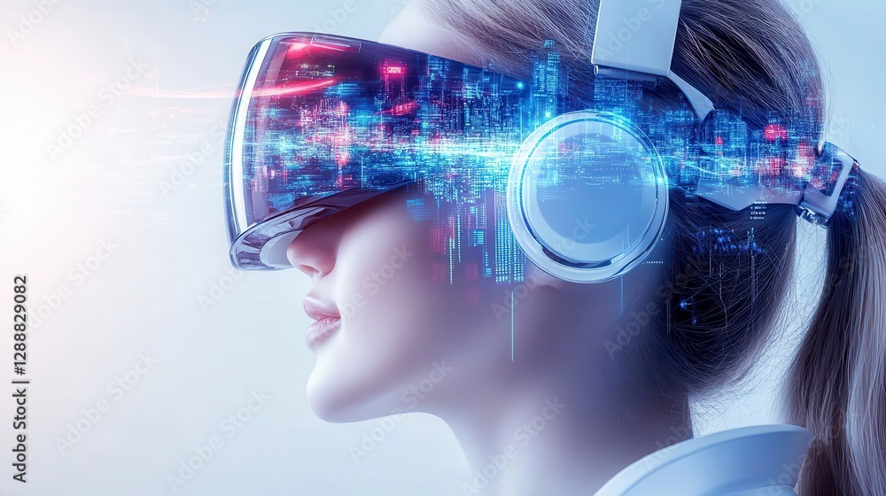 Poster enhancing communication with ai immersive digital space narrative virtual reality third-person futur