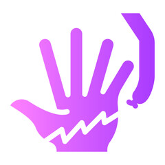 electrical hazard gradient icon