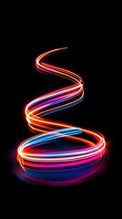 Vibrant Color Light Streak Effect in Abstract Photography Style