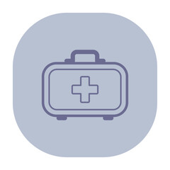 First aid kit icon on light background. Essential medical supplies readily available for emergencies or health needs concept