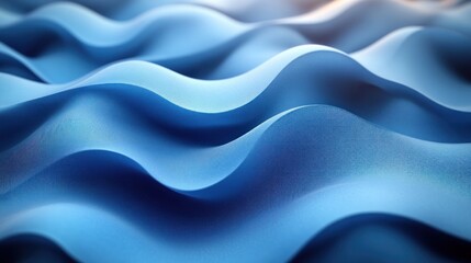 Obraz premium Abstract blue wavy surface texture
