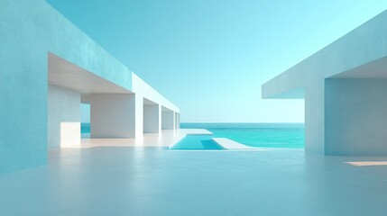 Coastal Modern House Exterior with Pool