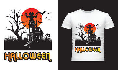 Halloween T-shirt design vector eps file adobe stock