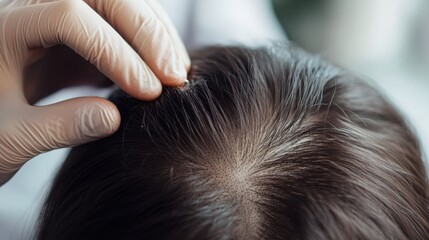 Fototapeta premium Hair restoration session in a contemporary wellness clinic. Featuring rejuvenating regrowth treatments and expert care