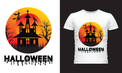 Halloween T-shirt design vector eps file adobe stock