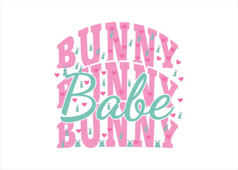 Easter Bunny Babe T-shirt Design